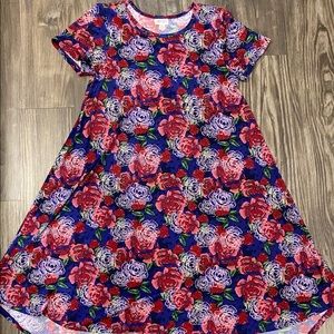 LulaRoe High-Low Colorful Rose Dress 🌹
